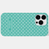 Coques Case-Mate iPhone Simple Motif Vert Moderne Girly Nom élégant (Verso (horizontal))