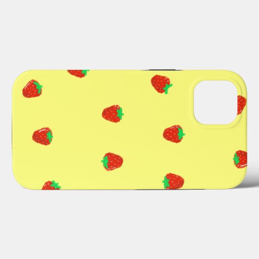 Coques Case-Mate iPhone Simple mûre motif de fraise (Verso (horizontal))