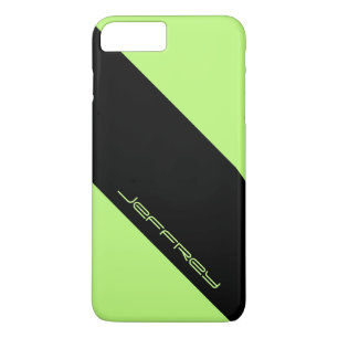 Coque Case-Mate Pour iPhone Simple Neon Green Black Minimalist, nom.