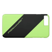 Coques Case-Mate iPhone Simple Neon Green Black Minimalist, nom. (Dos (Horizontal))