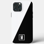 Coques Case-Mate iPhone Simple Noir et blanc Fractionnement Personnalisé m (Verso)