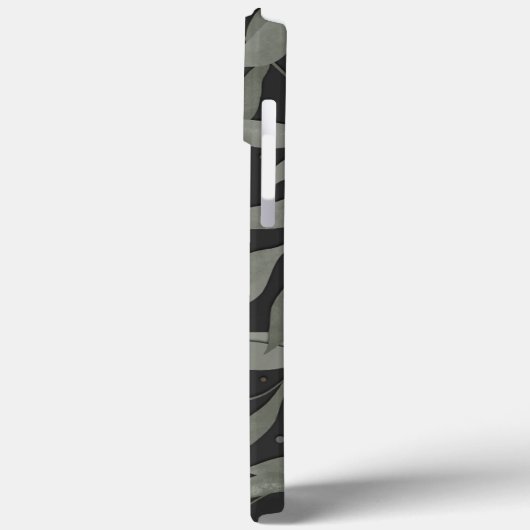 Coques Case-Mate iPhone Simple Noir Feuille moderne (Verso / Gauche)