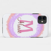 Coques Case-Mate iPhone Simple pailleté scintillant ajout nom monogramme (Dos (Horizontal))