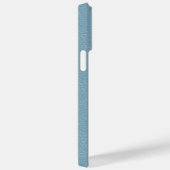 Coques Case-Mate iPhone Simple Pastel Blue Faux cuir look Monogramme (Verso / Droite)