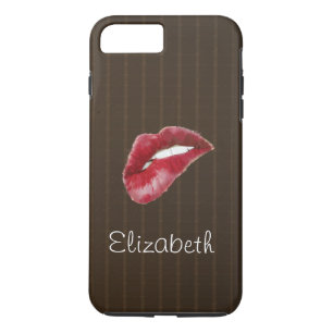 Case-Mate iPhone Case Simple personnalisation Black Red Lips Coque-Mate 
