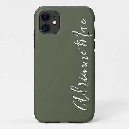 Coques Case-Mate iPhone Simple Personnalisé Vert Jouet (Dos)