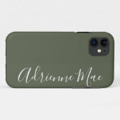 Coques Case-Mate iPhone Simple Personnalisé Vert Jouet (Dos (Horizontal))