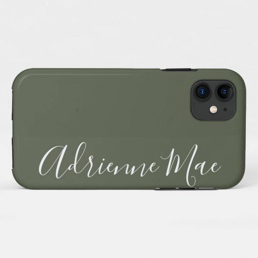 Coques Case-Mate iPhone Simple Personnalisé Vert Jouet (Dos (Horizontal))