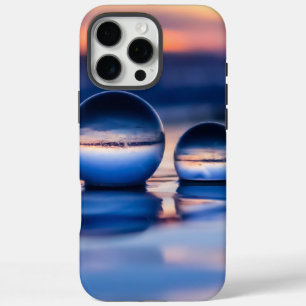 Coques iPhone 16 Pro Max Simple Pretty Blue Sunset Crystal Ball Photo