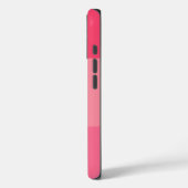 Coques Case-Mate iPhone Simple rayures roses Monogrammes blancs (Verso / Gauche)