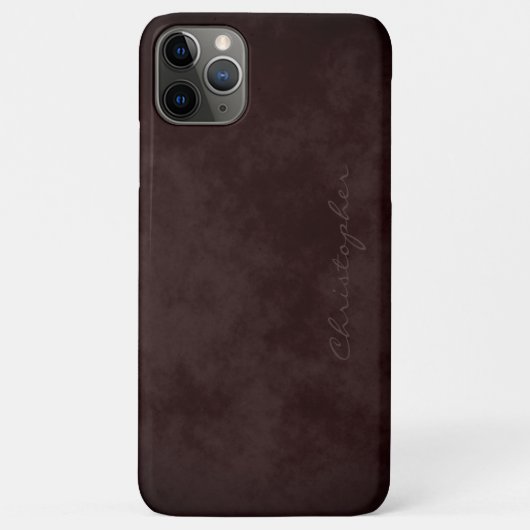 Coques Case-Mate iPhone Simple Signature Marbré Brun Bordeaux (Dos)