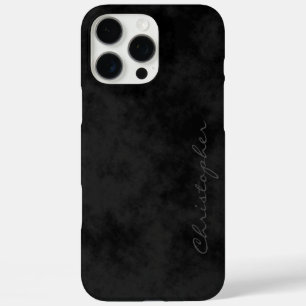 iPhone 16 Pro Max Case Simple Signature Tacheté Noir
