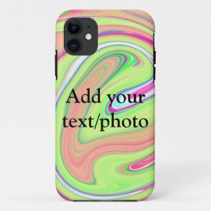 Case-Mate iPhone Case Simple vert orange aquarelle ajoutez votre texte n