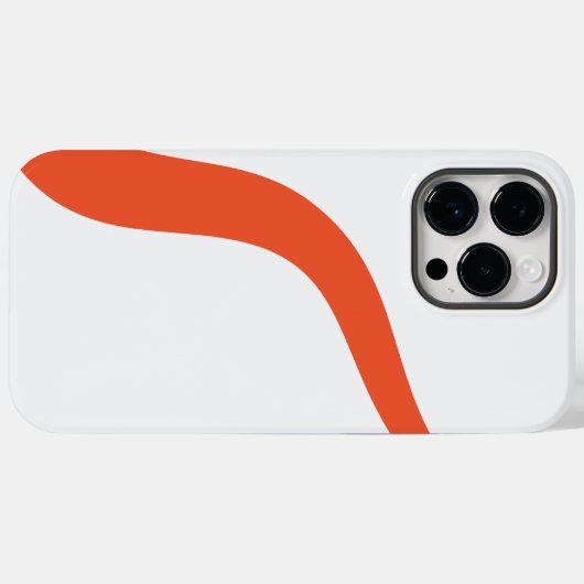 Coques Case-Mate iPhone Simple Waves 3 - Orange et blanc (Verso (horizontal))