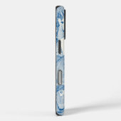 Coques Case-Mate iPhone simplement chevaux bleu de cobalt demi-perle (Verso / Droite)