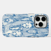 Coques Case-Mate iPhone simplement chevaux bleu de cobalt demi-perle (Verso (horizontal))