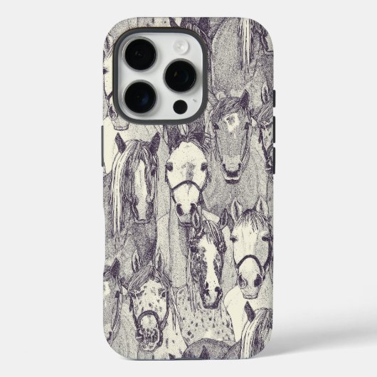 Coques Case-Mate iPhone simplement chevaux mûre perle (Verso)