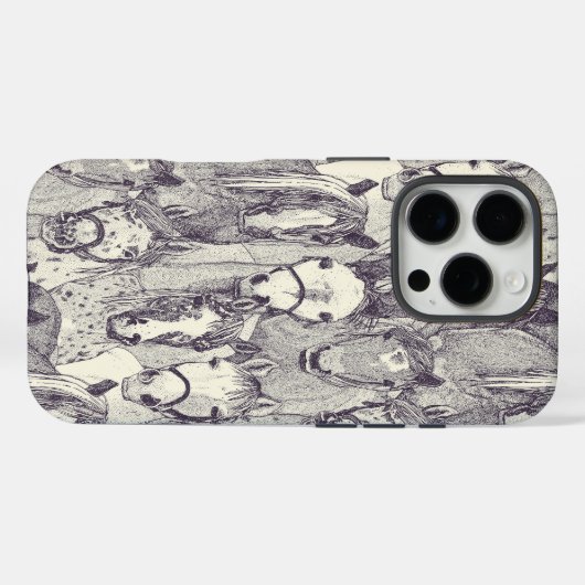 Coques Case-Mate iPhone simplement chevaux mûre perle (Verso (horizontal))
