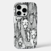 Coques Case-Mate iPhone simplement des chevaux noirs blancs (Verso)