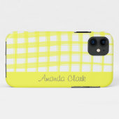 Coques Case-Mate iPhone Simplement Moderne Conception de Treillis Jaune (Dos (Horizontal))