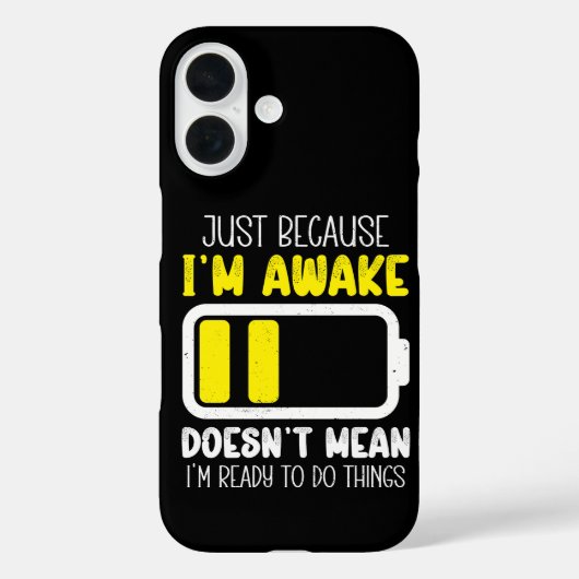 Coques Case-Mate iPhone Simplement parce que je suis éveillé Funny Tired V (Verso)