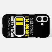 Coques Case-Mate iPhone Simplement parce que je suis éveillé Funny Tired V (Verso (horizontal))