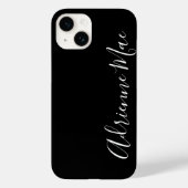 Coques Case-Mate iPhone Simplement Personnalisé Script Moderne Noir (Verso)