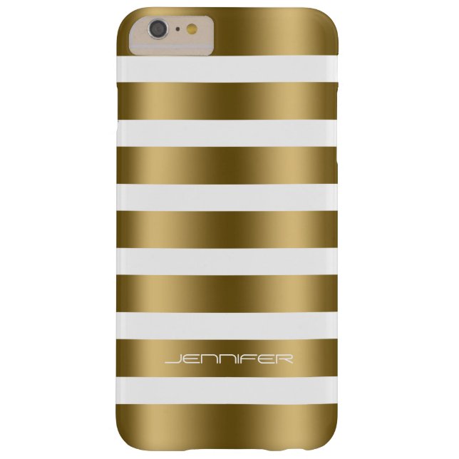 Coques Case-Mate iPhone Simples Grilles Or Moderne Sur Arrière - plan Blan (Dos)