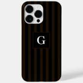 Coques Case-Mate iPhone Simples rayures Brown noires et foncées (Verso)