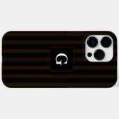 Coques Case-Mate iPhone Simples rayures Brown noires et foncées (Verso (horizontal))