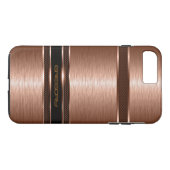 Coques Case-Mate iPhone Simples tonalités Brown en cuivre Revêtement métal (Dos (Horizontal))