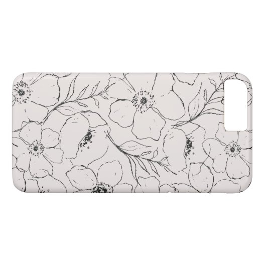 Coques Case-Mate iPhone Simplicité florale - Neutre (Dos (Horizontal))