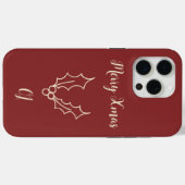 Coques Case-Mate iPhone Simply Christmas Collection - Holly (Verso (horizontal))