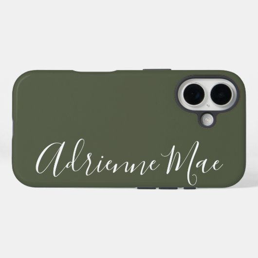 Coques Case-Mate iPhone Simply Personalized Camo Green Case-Mate (Verso (horizontal))