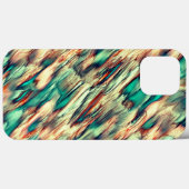 Coques Case-Mate iPhone Simulation rocheuse ou stalagmite en vert à sépia (Verso (horizontal))