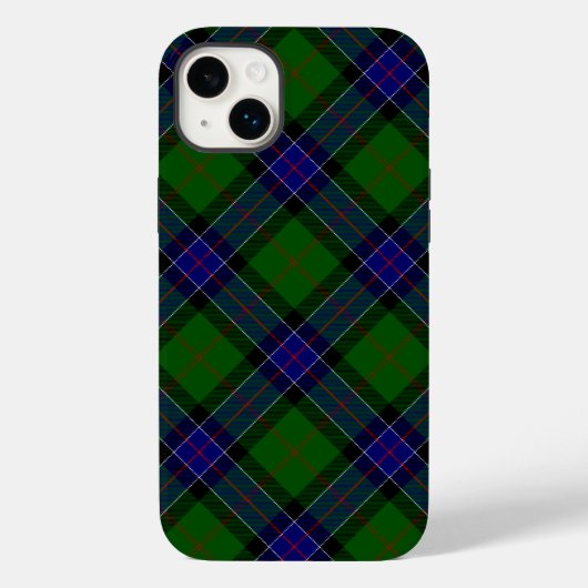 Coques Case-Mate iPhone Sinclair tartan bleu vert plaid (Verso)