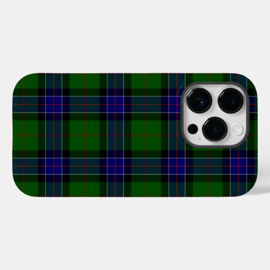 Coques Case-Mate iPhone Sinclair tartan bleu vert plaid (Verso (horizontal))
