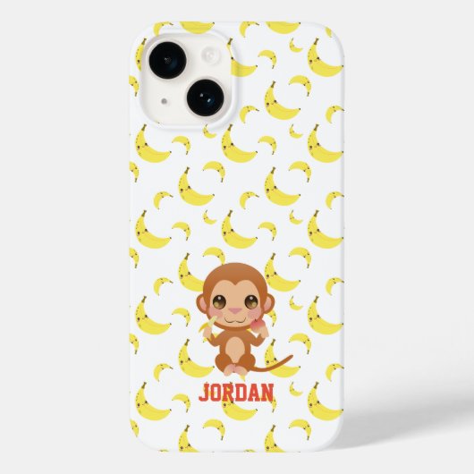 Coques Case-Mate iPhone Singe bébé banane Joyeux Anniversaire (Verso)