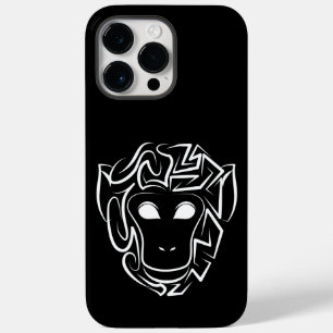 Coque Pour Pour iPhone 14 Pro Max Singe tribal noir et blanc