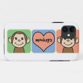 Coques Case-Mate iPhone Singes mignons de clipart (images graphiques) de (Dos (Horizontal))