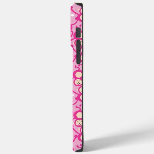 Coques Case-Mate iPhone Singes sots en rose Motif Amusants petits (Verso / Gauche)