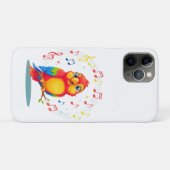 Coques Case-Mate iPhone **Singing Parrot – Cute Parrot Singing Illustratio (Dos (Horizontal))