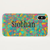 Coques Case-Mate iPhone Siobhan d'art abstrait noir orphelin (Dos (Horizontal))