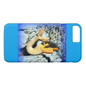 Coques Case-Mate iPhone sirène à poil noir bleu (Dos (Horizontal))