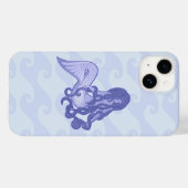 Coques Case-Mate iPhone Sirène assise bleue (Verso (horizontal))