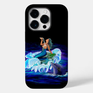 Coque Pour iPhone 14 Pro Sirène avec dauphin