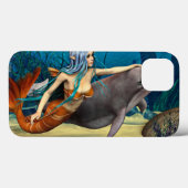 Coques Case-Mate iPhone Sirène avec dauphin (Verso (horizontal))