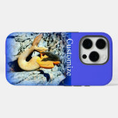 Coques Case-Mate iPhone sirène bleu aux cheveux noirs (Verso (horizontal))