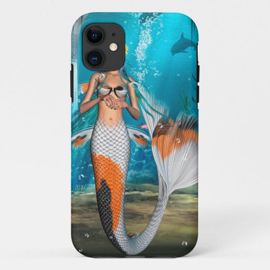 Coques Case-Mate iPhone Sirène bleue (Dos)