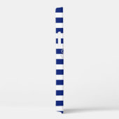 Coques Case-Mate iPhone Sirène d'argent sur les rayures marines (Verso / Droite)